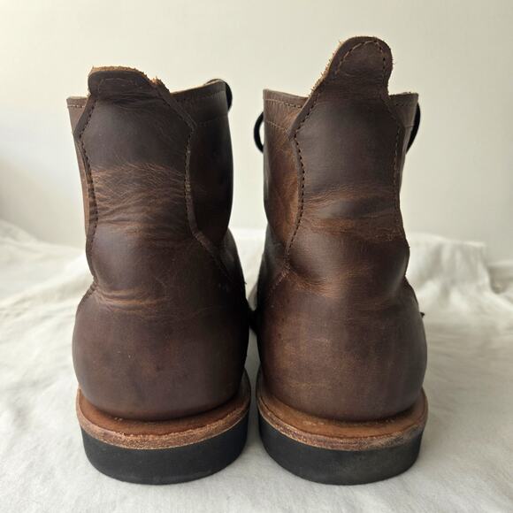 Origin Coronado Men\'s Leather Ankle Boots Whiskey Brown Size 12 D Maine USA main image 6